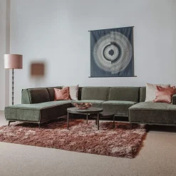 Zitbanken*HUUS Bank Denemarken – Chaise longue + Ottoman + 2,5-zits