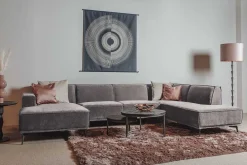 Zitbanken*HUUS Bank Denemarken – Chaise longue + Ottoman + 2,5-zits