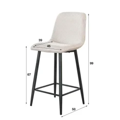 Barstoelen*HUUS Barstoel Bennie (per 2 stuks)