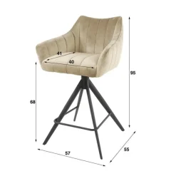Barstoelen*HUUS Barstoel Cato (per 2 stuks)