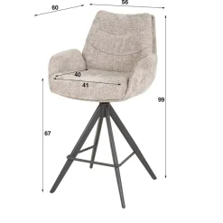 Barstoelen*HUUS Barstoel Ricky (per 2 stuks)