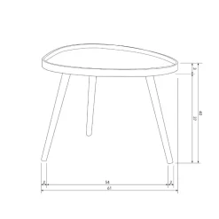 Bijzettafels*HUUS Bijzettafel Mae