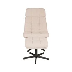 Draaifauteuil*HUUS Draaifauteuil Alvar + Hocker