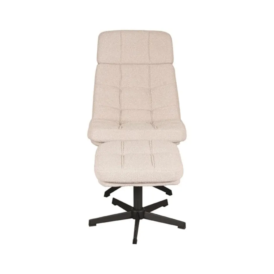 Draaifauteuil*HUUS Draaifauteuil Alvar + Hocker