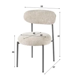 Eetkamerstoelen*HUUS Eetkamerstoel Anouk (per 2 stuks)