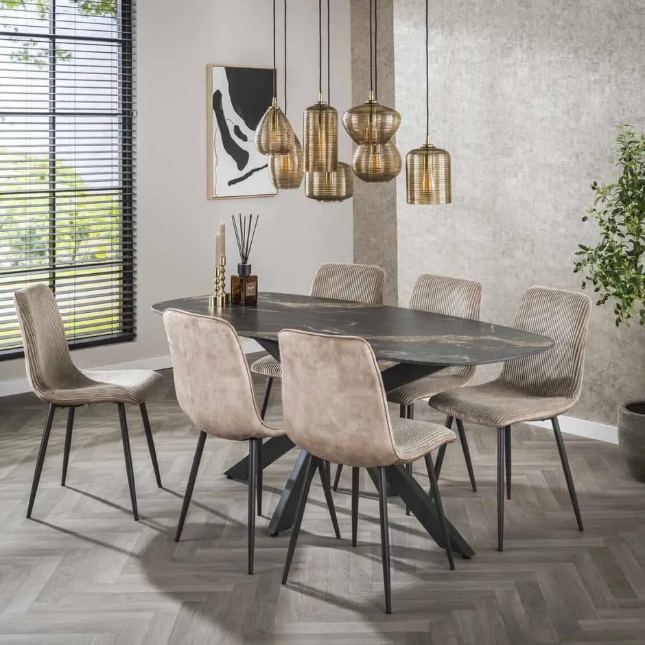 Eetkamerstoelen*HUUS Eetkamerstoel Bennie (per 2 stuks)