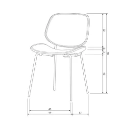 Eetkamerstoelen*HUUS Eetkamerstoel Close-in (per 2 stuks)