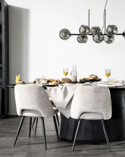 Eetkamerstoelen*HUUS Eetkamerstoel Esmee zonder armleuning Beige