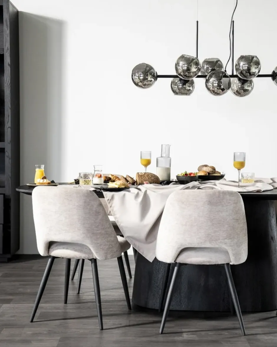 Eetkamerstoelen*HUUS Eetkamerstoel Esmee zonder armleuning Beige