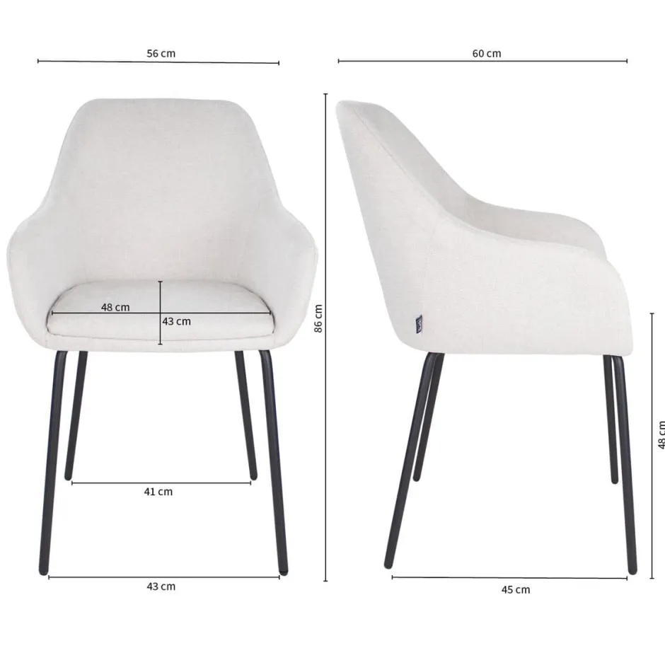 Eetkamerstoelen*HUUS Eetkamerstoel Guus Kick (per 2 stuks)