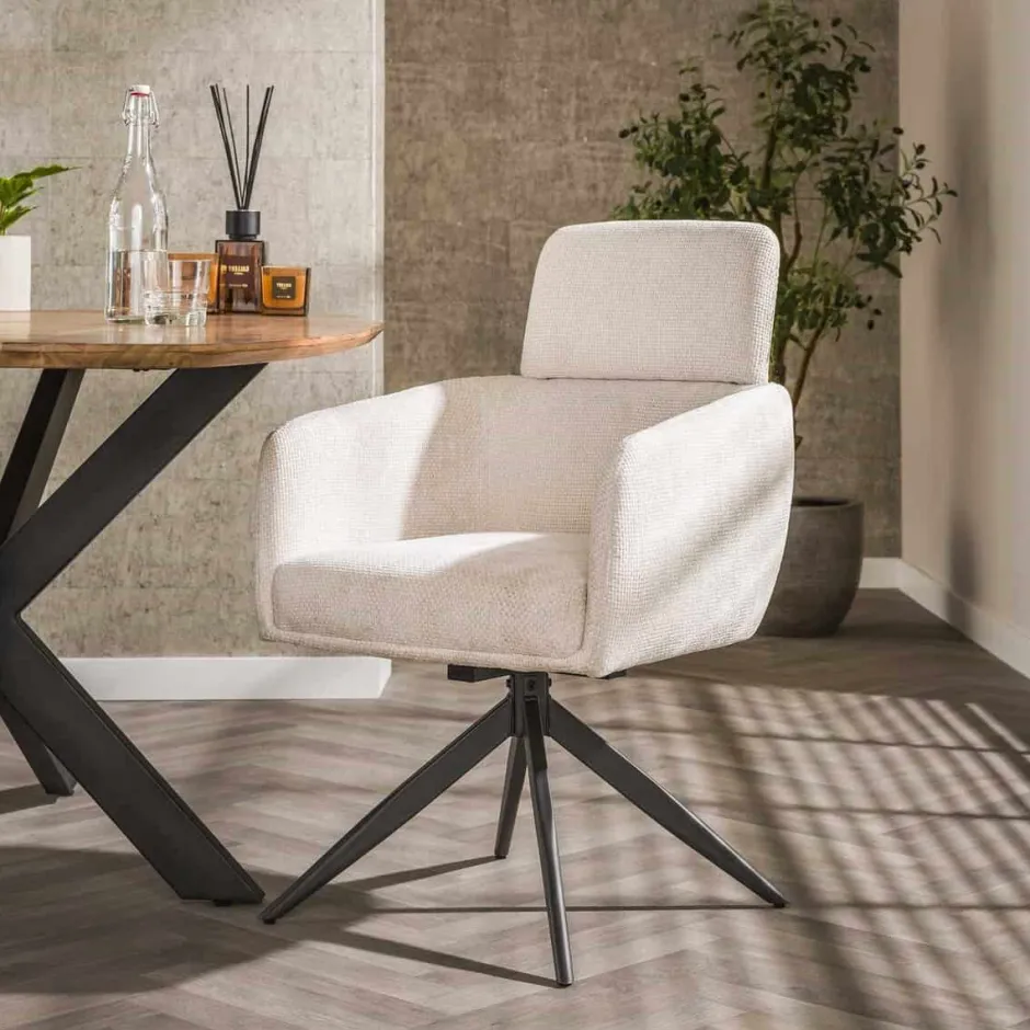Eetkamerstoelen*HUUS Eetkamerstoel Harrie (per 2 stuks) Wit