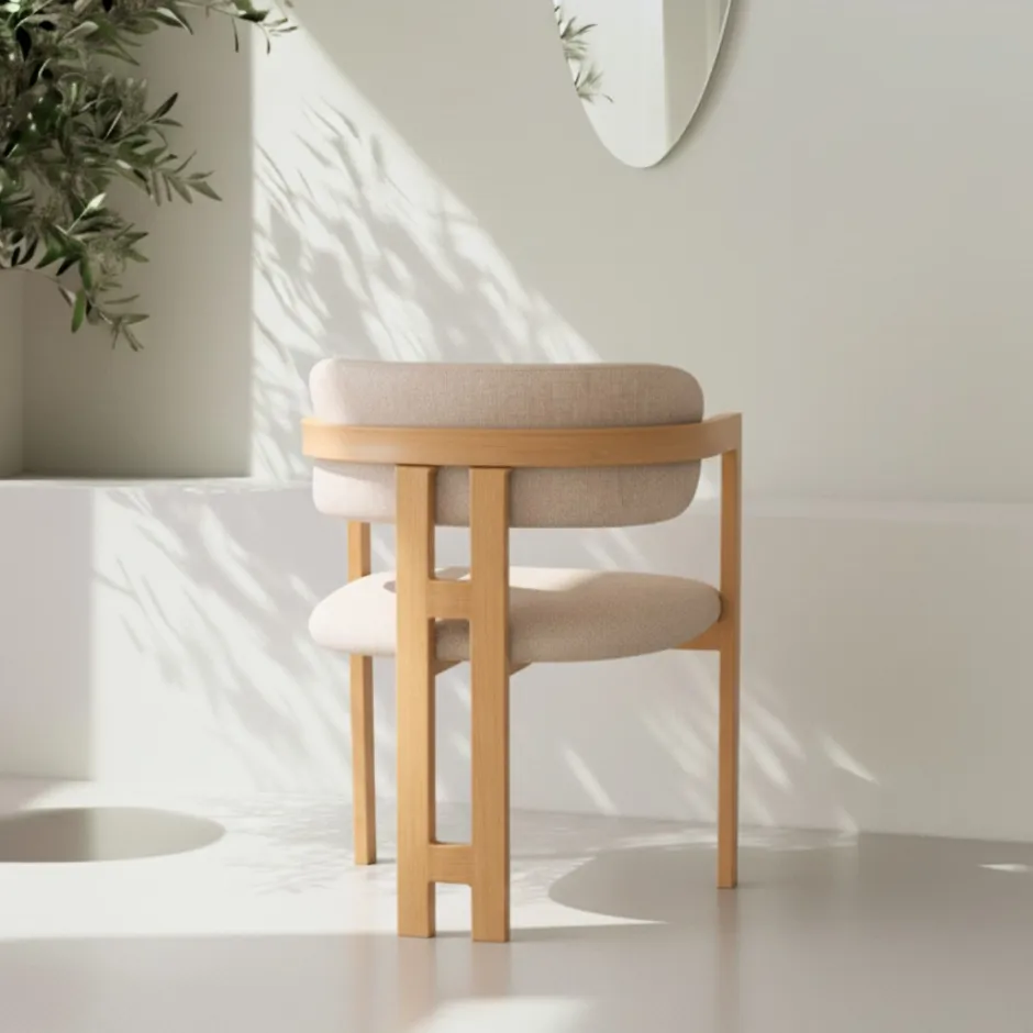 Eetkamerstoelen*HUUS Eetkamerstoel Japandi – armleuning