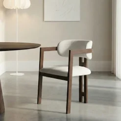 Eetkamerstoelen*HUUS Eetkamerstoel Japandi – armleuning