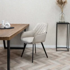 Eetkamerstoelen*HUUS Eetkamerstoel Karl Velvet Kick (per 2 stuks)