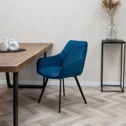 Eetkamerstoelen*HUUS Eetkamerstoel Karl Velvet Kick (per 2 stuks)