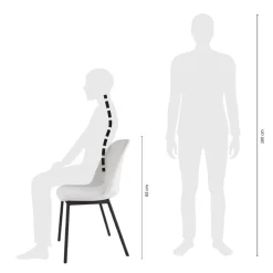 Eetkamerstoelen*HUUS Eetkamerstoel Kick Lana (per 2 stuks)