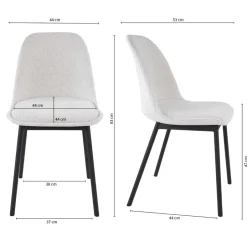 Eetkamerstoelen*HUUS Eetkamerstoel Kick Lana (per 2 stuks)