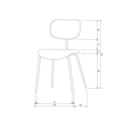 Eetkamerstoelen*HUUS Eetkamerstoel Link (per 2 stuks)