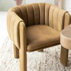 Eetkamerstoelen*HUUS Eetkamerstoel Liselore Cognac