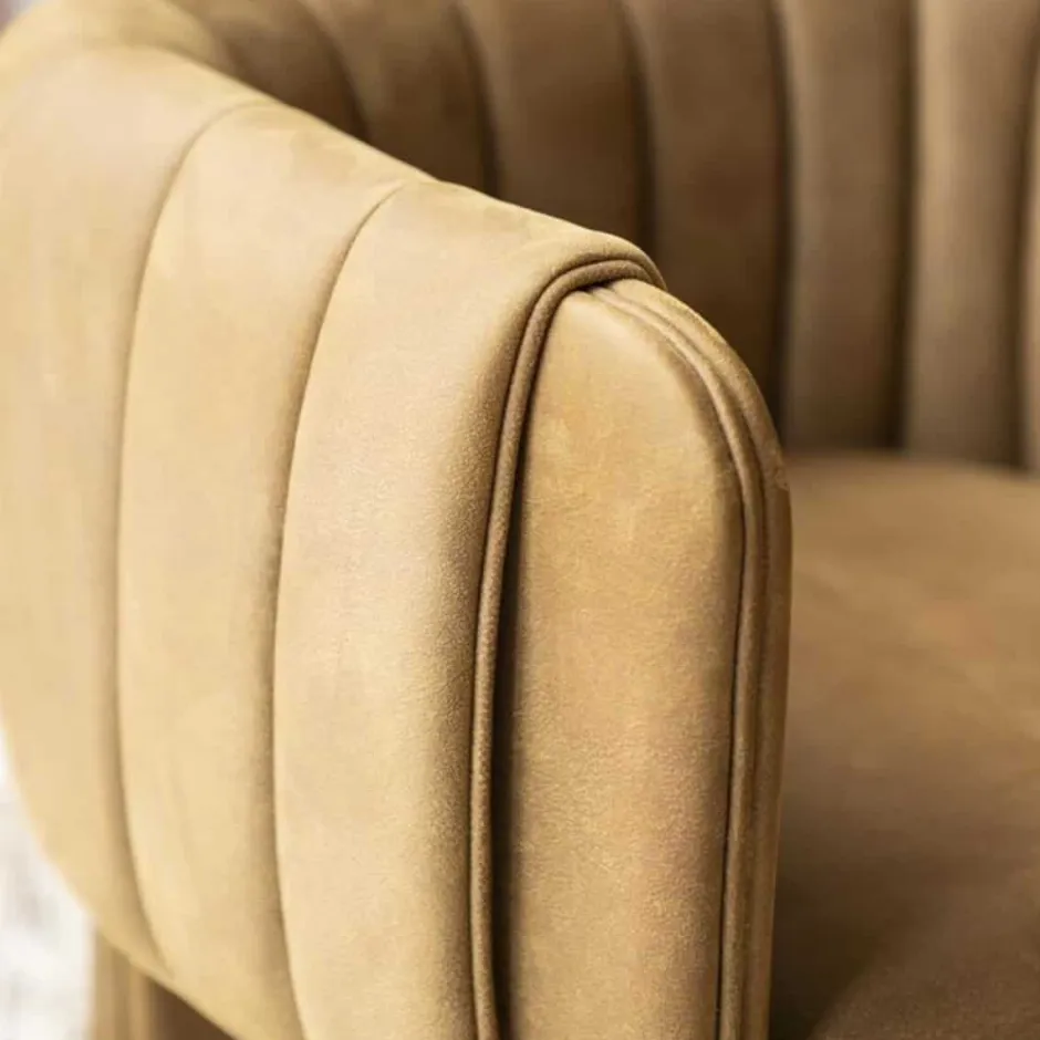 Eetkamerstoelen*HUUS Eetkamerstoel Liselore Cognac