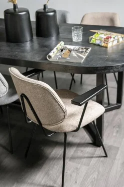Eetkamerstoelen*HUUS Eetkamerstoel Lynn met armleuning