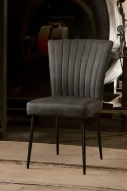 Eetkamerstoelen*HUUS Eetkamerstoel Thomas (per 2 stuks) Antraciet