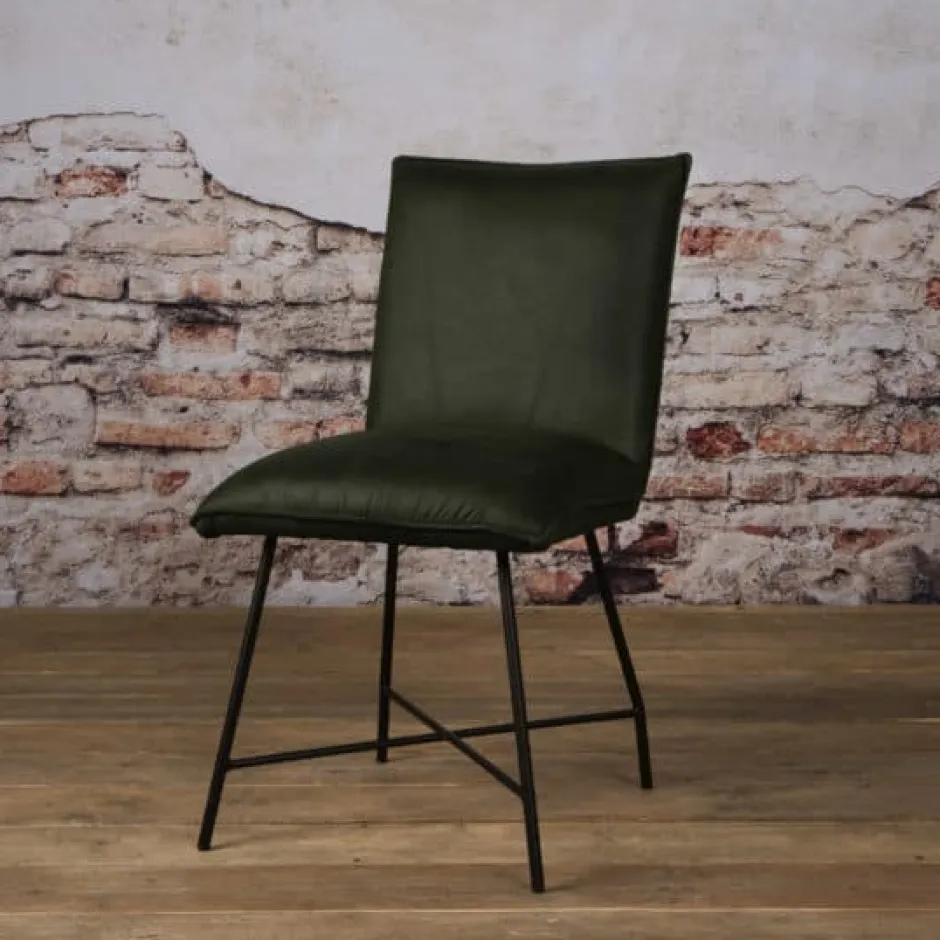 Eetkamerstoelen*HUUS Eetkamerstoel Tim (per 2 stuks) Groen