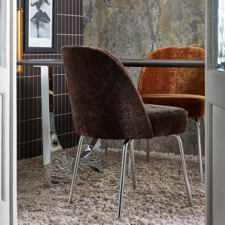 Eetkamerstoelen*HUUS Eetkamerstoel Vogue – Chroom