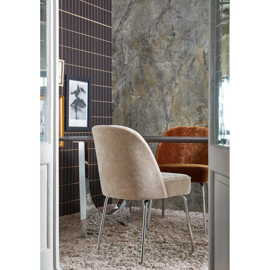 Eetkamerstoelen*HUUS Eetkamerstoel Vogue – Chroom