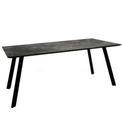 Eettafels*HUUS Eettafel Berlin rechthoekig Zwart