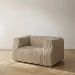 Relaxfauteuil*HUUS Fauteuil Bean – Ribstof