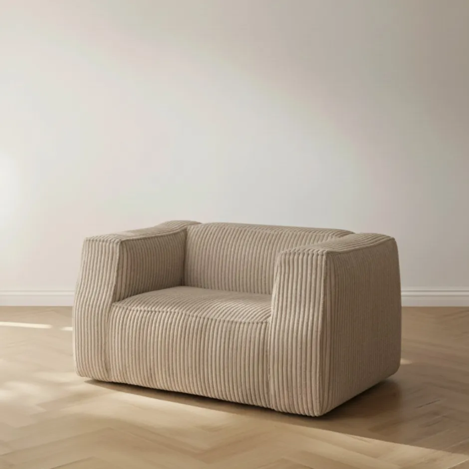 Relaxfauteuil*HUUS Fauteuil Bean – Ribstof