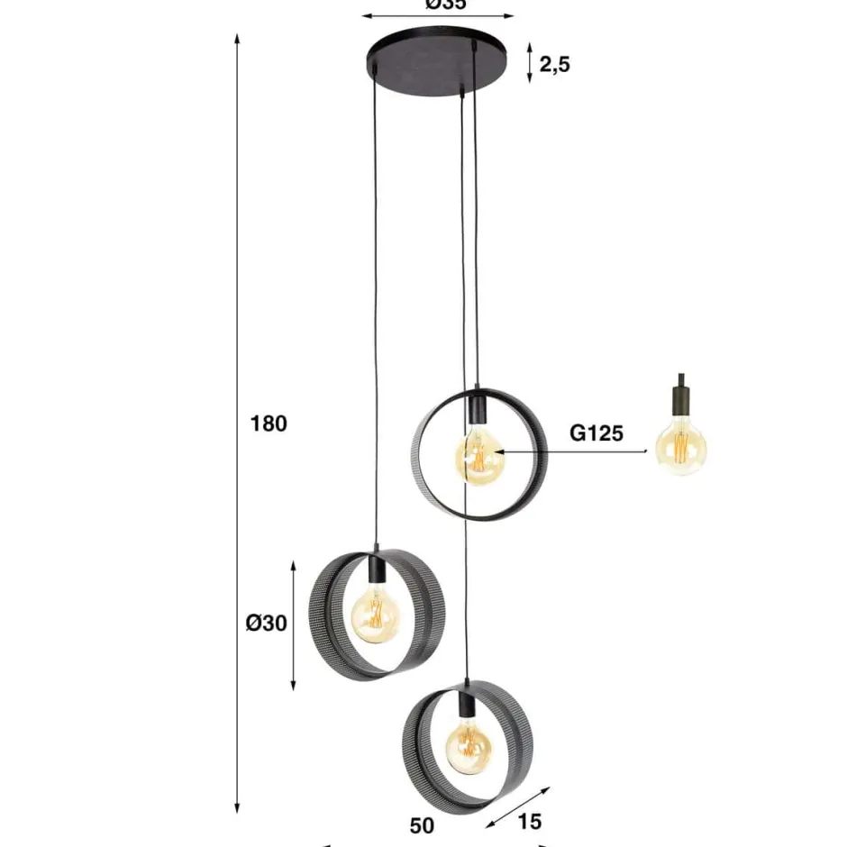 Hanglampen*HUUS Hanglamp Angelo – Getrapt