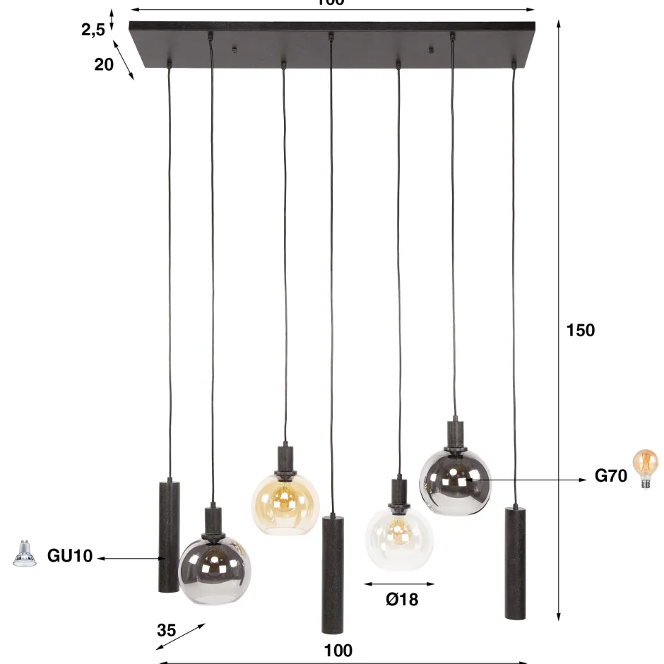 Hanglampen*HUUS Hanglamp Plevier