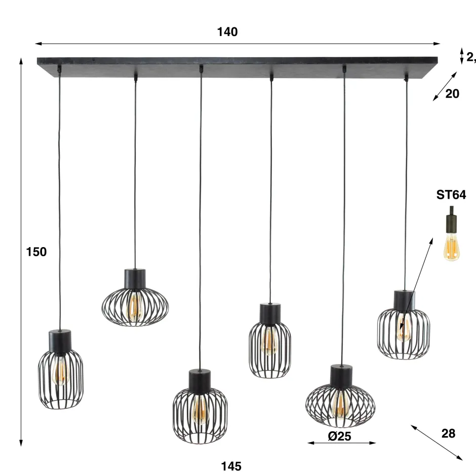 Hanglampen*HUUS Hanglamp Volier