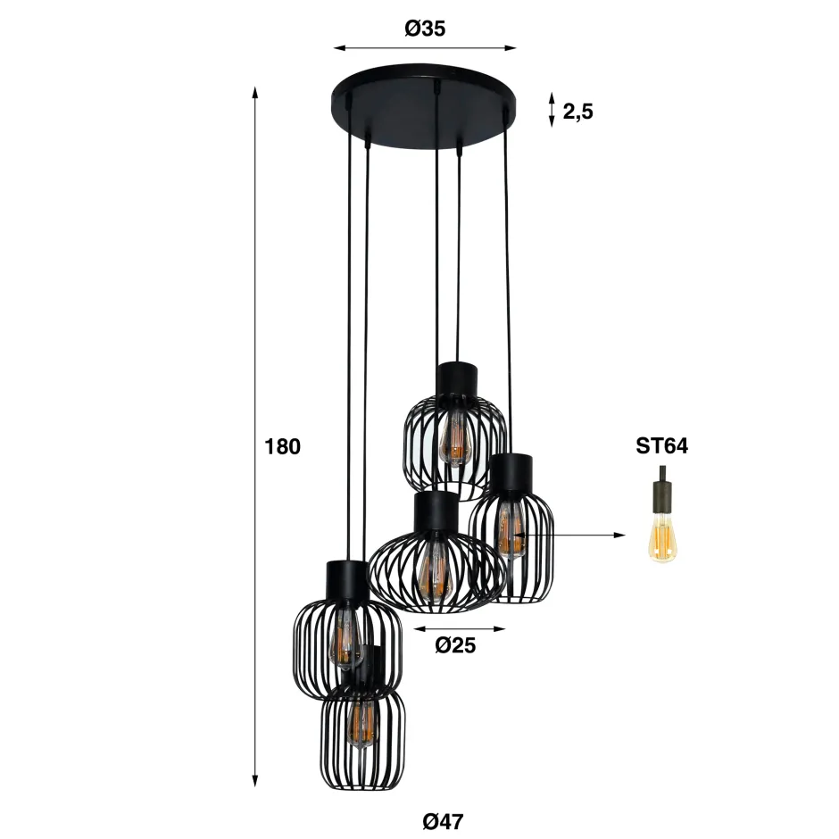 Hanglampen*HUUS Hanglamp Volier