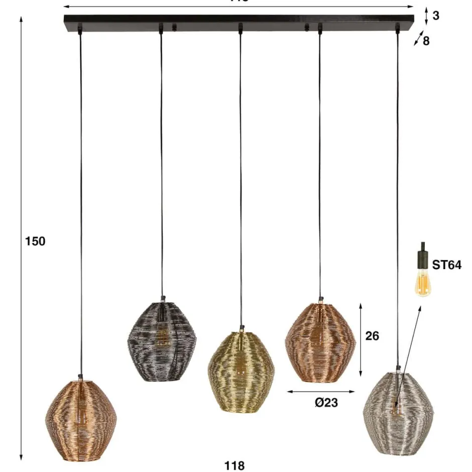 Hanglampen*HUUS Hanglamp Webber