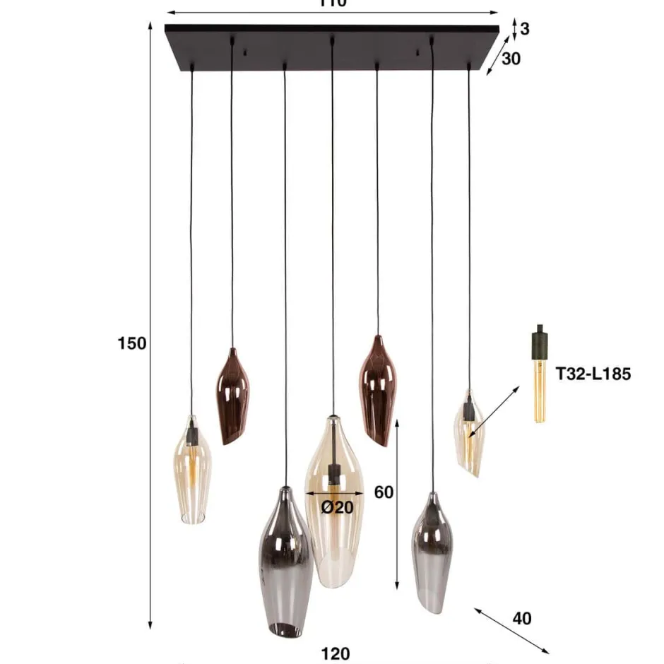 Hanglampen*HUUS Hanglamp Wendy – Horizontaal