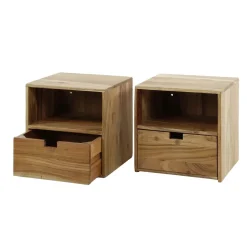 Nachtkastjes*HUUS Nachtkastje Ebony – Set van 2