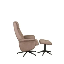 Draaifauteuil|Relaxfauteuil*HUUS Relaxfauteuil Sam + Hocker