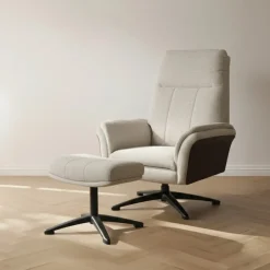 Relaxfauteuil*HUUS Relaxfauteuil Zenza + Hocker