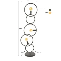 Vloerlampen*HUUS Vloerlamp Ceasar